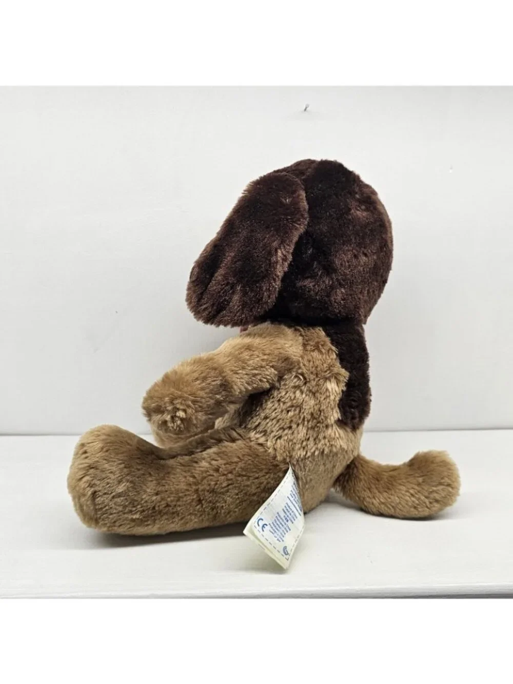 Build a Bear BAB Brown Tan Puppy Dog Plush Stuffed Two Tone Soft Sits Tongue